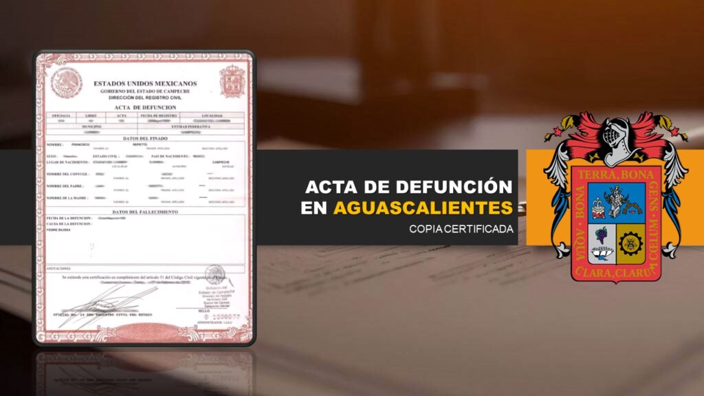 Acta de defunción Aguascalientes