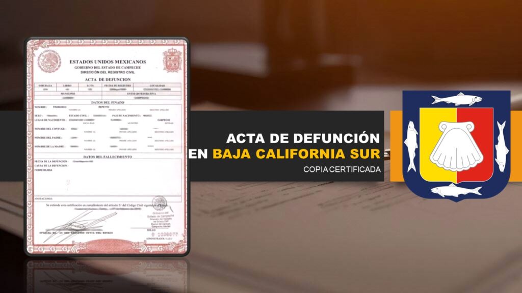 acta de defunción baja california sur