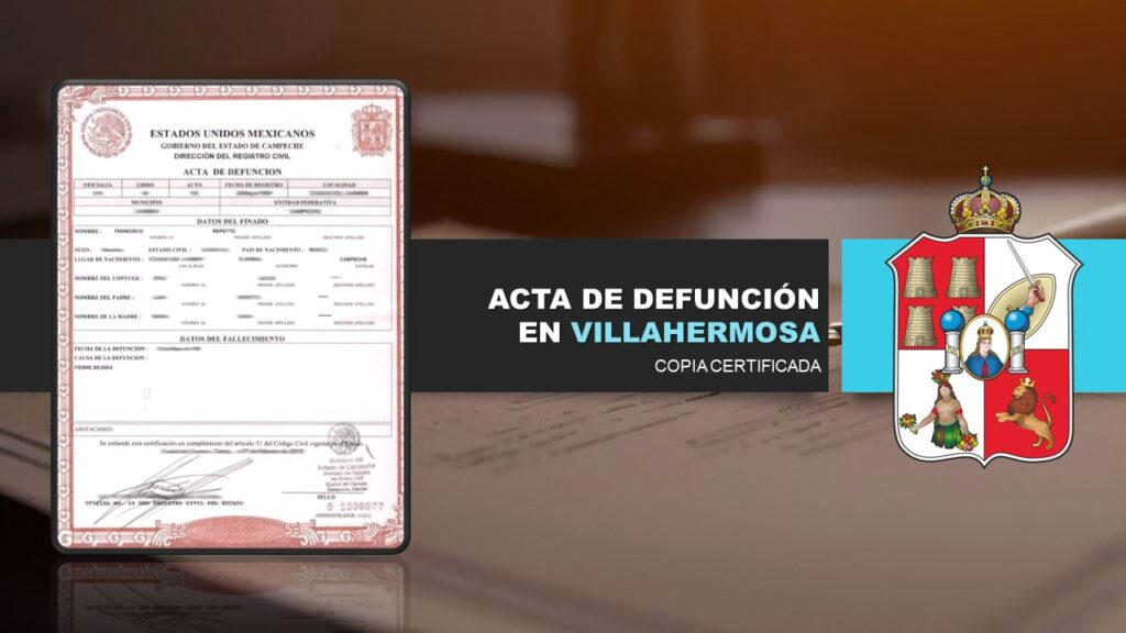 acta de defunción villahermosa