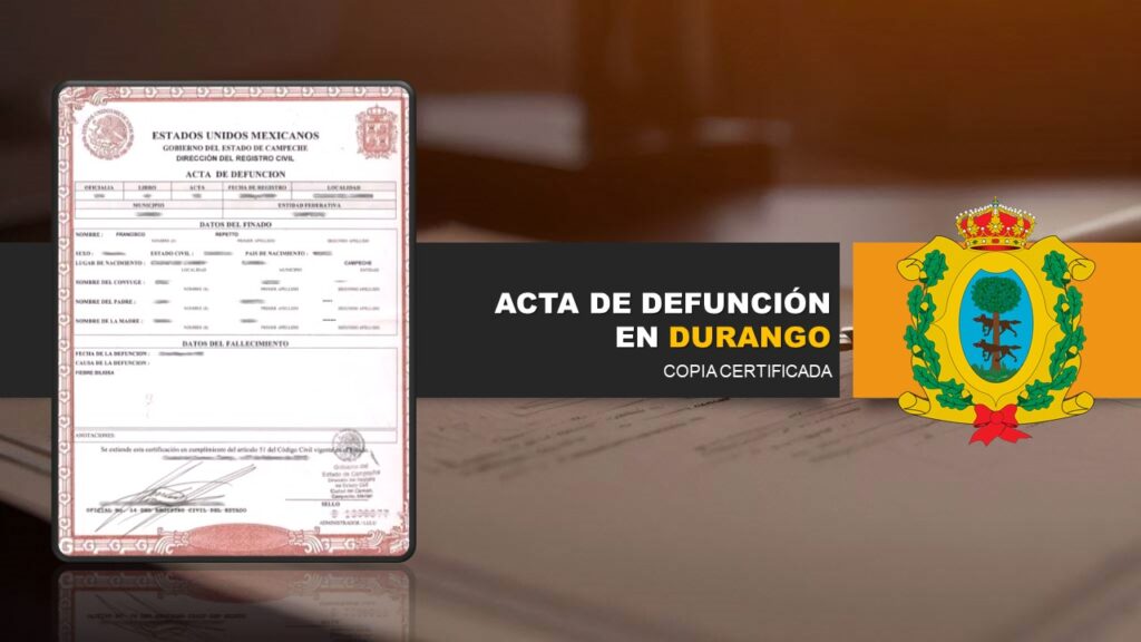 acta de defunción durango