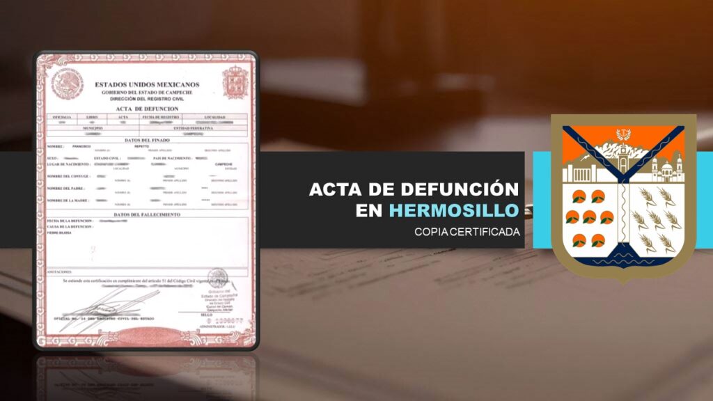 acta de defunción hermosillo