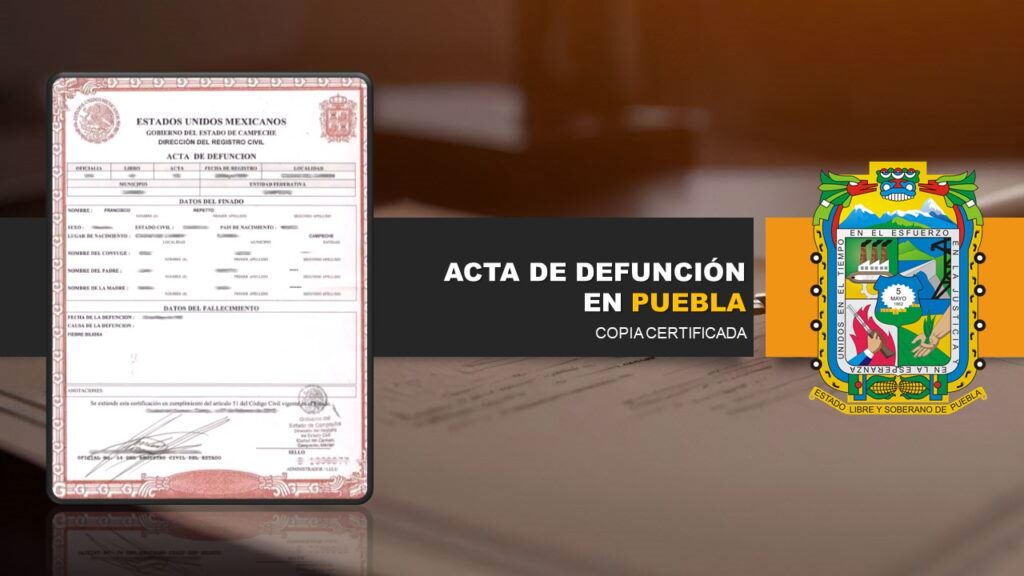 acta de defunción puebla