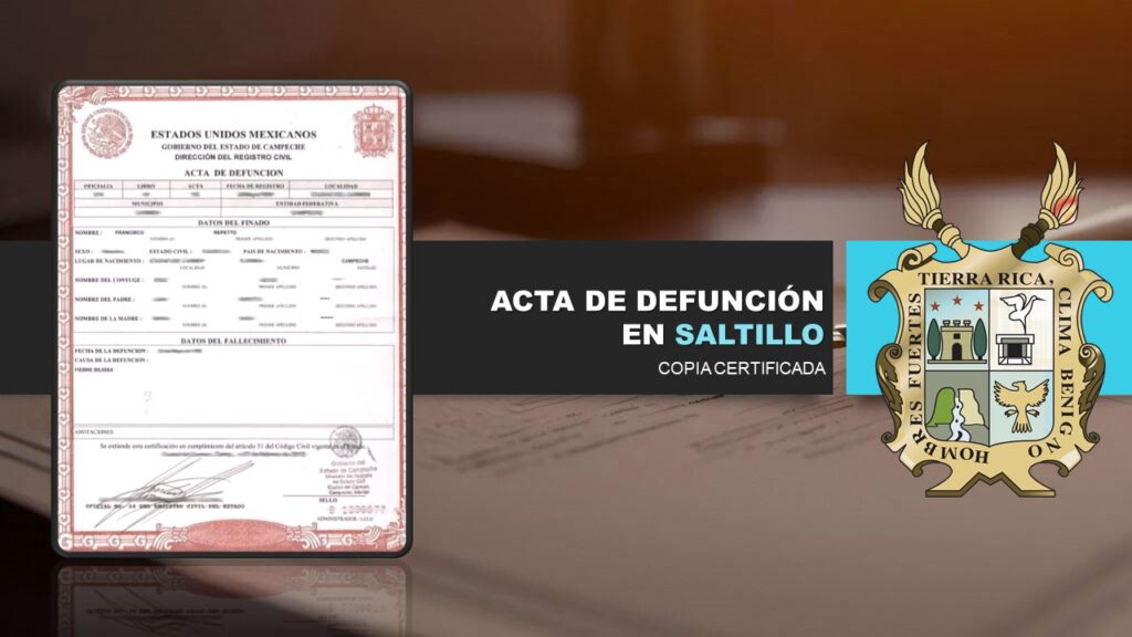 acta de defunción saltillo